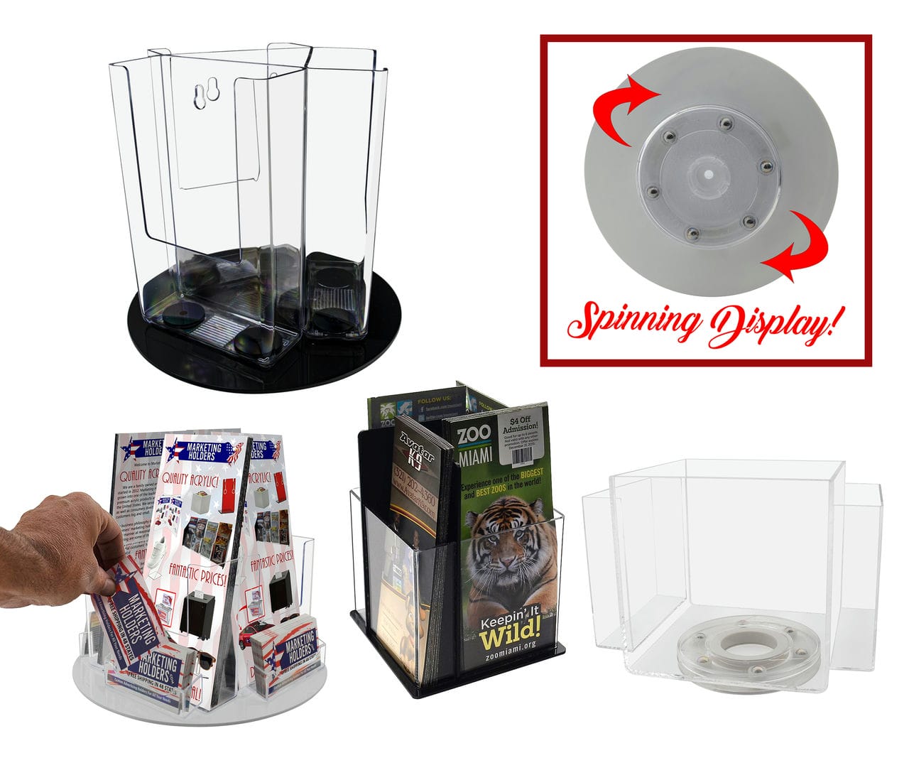 Rotating Display Brochure and Literature Holders